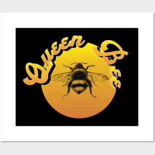 Retro 80s Tropical Sun Vaporwave Summer Queen Bee Posters and Art